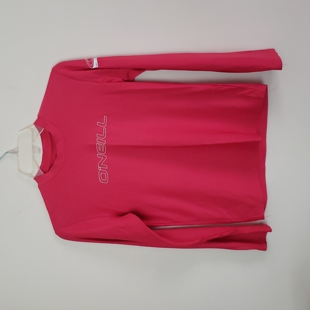 O'NEILL hot pink long sleeve Rashguard, 50+ ultraviolet protection, slim fit, 10